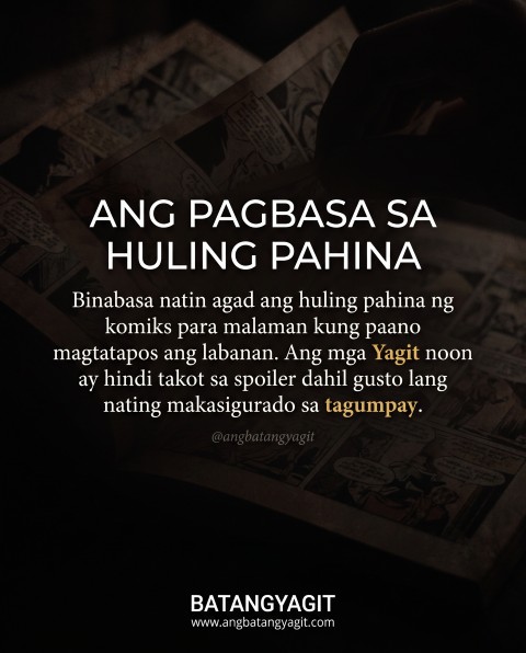 Bakit nga ba hilig nating silipin ang ending ng komiks dati