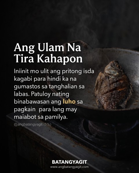 Diskarte sa Tirang Ulam: Paano Makatipid sa Kakain
