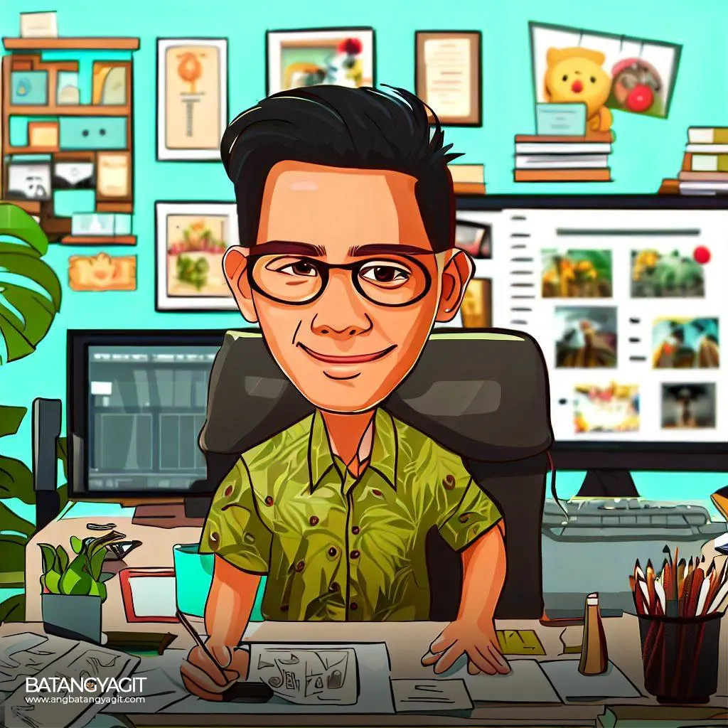 graphics designer caricature