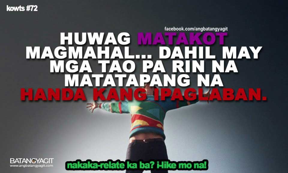 Huwag matakot magmahal dahil may mga tao pa rin na matatapang na handa kang ipaglaban