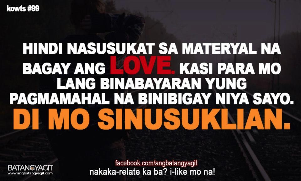 pagmamahal na binibigay nya sayo